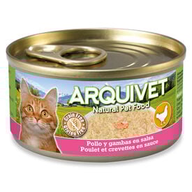 Arquivet Lata de Pollo en salsa con gambas para perros