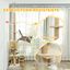 PawHut Árbol para Gatos de Suelo a Techo de 225-265 cm Árbol Rascador para Gatos con Altura Ajustable Múltiples Plataformas Escalera Bola Colgante Beige, , large indicador imagen numero 5