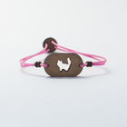 Pulsera de madera Gato Persa personalizable color Rosa, , large image number null
