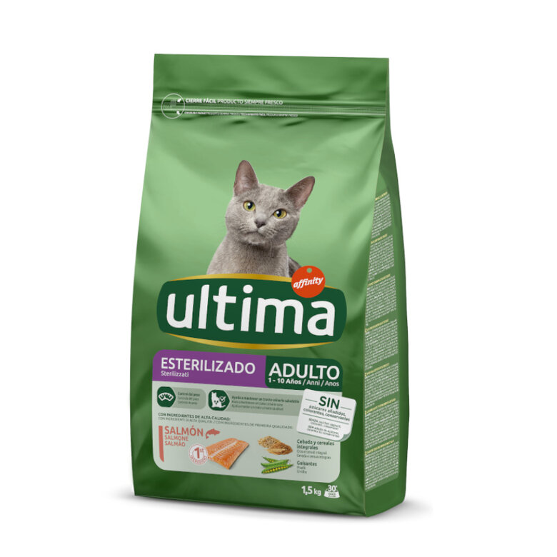 7.5 kg Affinity Ultima Adult Sterilized Salmón y Cebada pienso para gatos