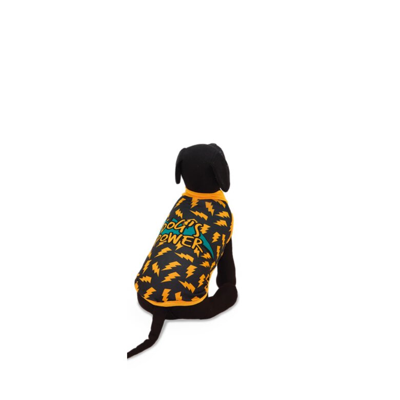 Abrigo con capa felpado Red Dog para perros color Negro y Naranja, , large image number null