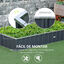 Outsunny Huerto Urbano 174x90x30 cm Arriate de Jardín de Acero Incluye Guantes Jardinera Macetero Rectangular para Cultivos Plantas Flores para Terraza Balcón Exterior Gris, , large indicador imagen numero 5