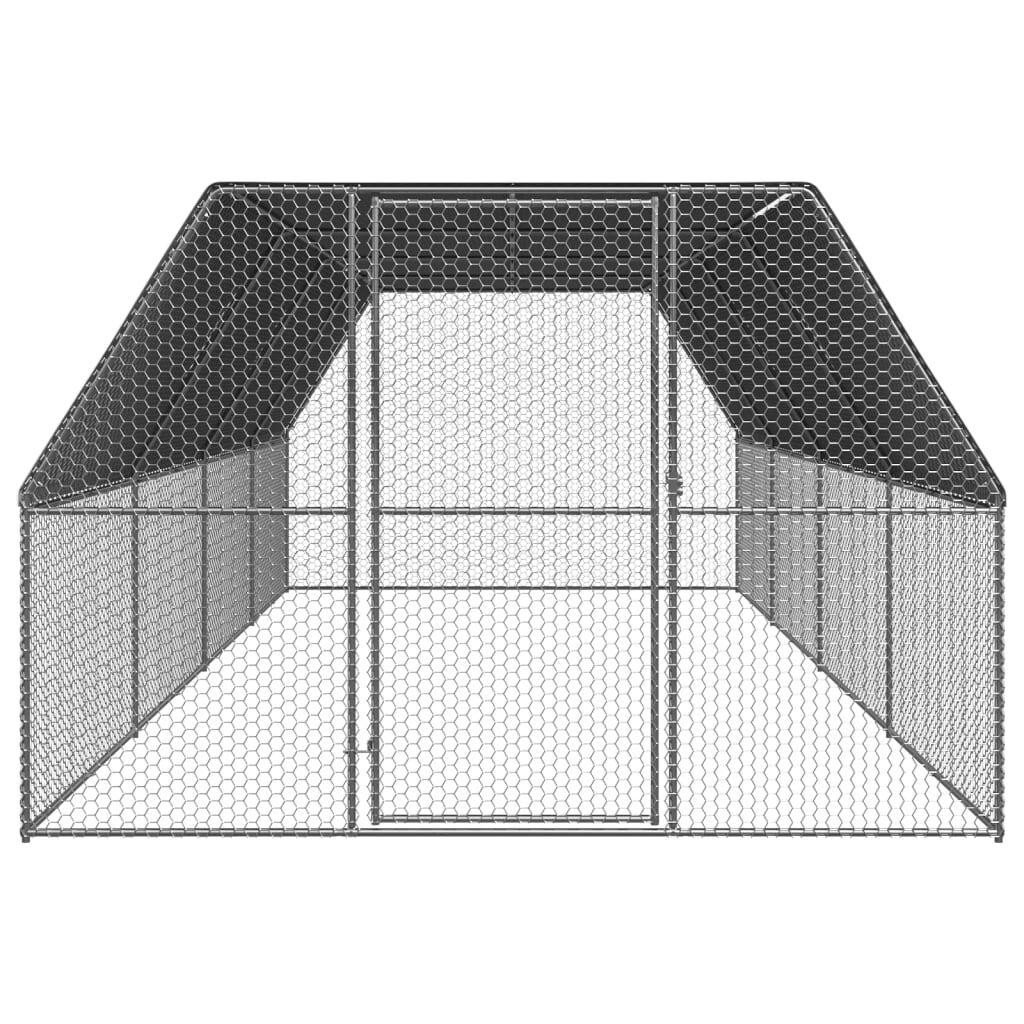 vidaXL Jaula gallinero de acero galvanizado 3x12x2 m, , large Imagen numero 45