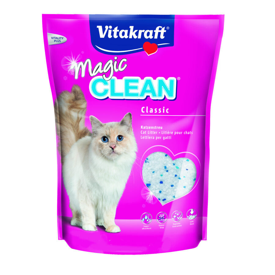 3.8 L Vitakraft Magic Clean Perlas S&iacute;lice Lecho para gatos, , large Imagen numero 1