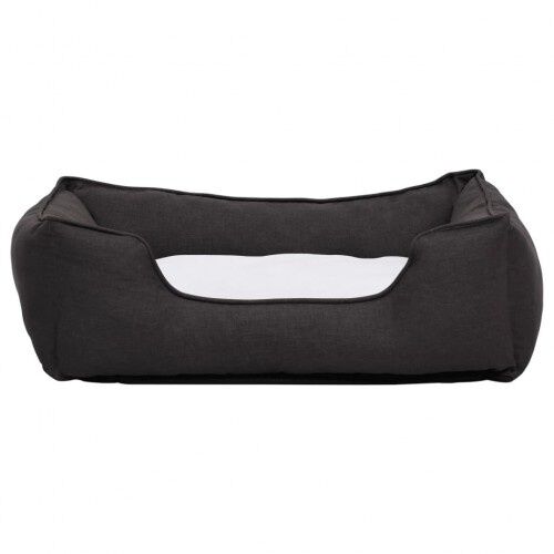 Vidaxl sof&aacute; acolchado rectangular con coj&iacute;n gris oscuro y blanco para perros, , large Imagen numero 6