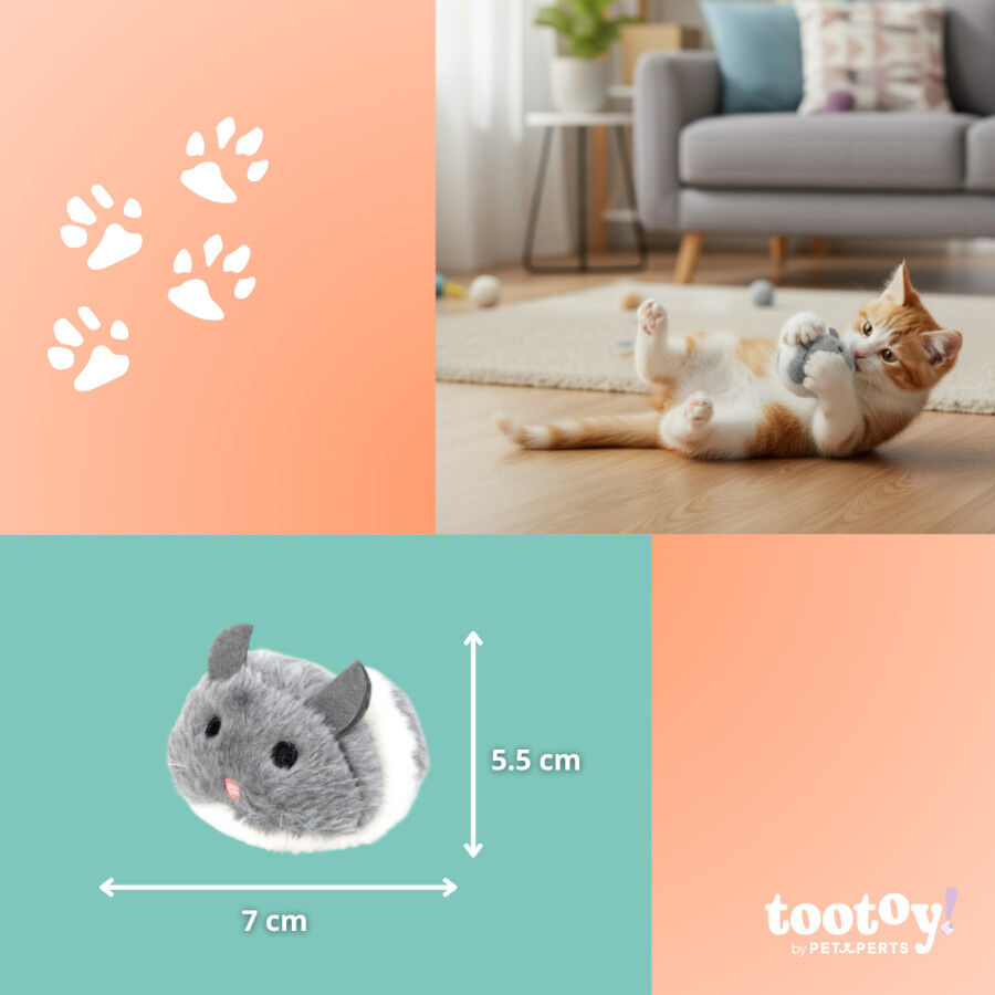 Tootoy! Rat&oacute;n Interactivo con Zumbido para gatitos, , large Imagen numero 4