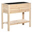 Outsunny Huerto Urbano Elevado de Madera 90x40x81 cm Mesa de Cultivo de Jardín con Estante Inferior y 2 Orificios de Drenaje para Cultivos Plantas Flores Natural, , large indicador imagen numero 1