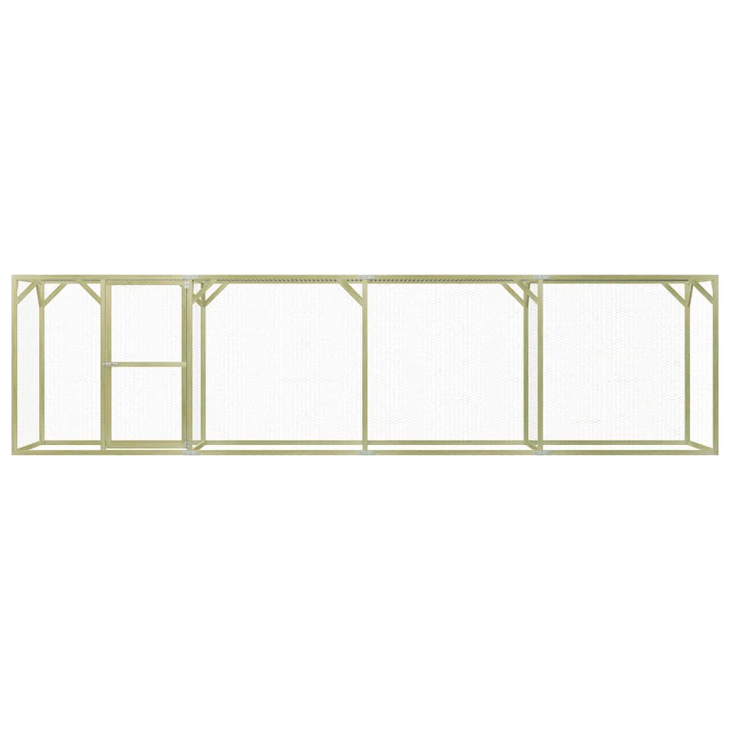 vidaXL Jaula gallinero madera impregnada pino y acero 1,5x1,5x1,5 m, , large Imagen numero 17