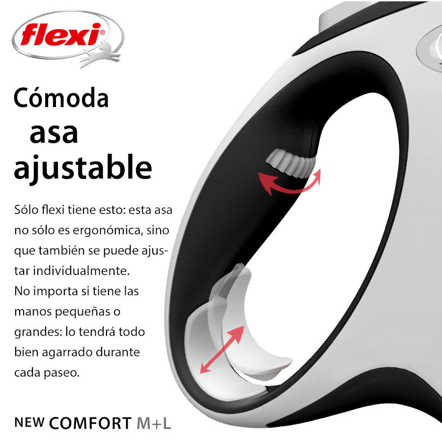 Flexi New Comfort Correa Extensible Gris para perros thumbnail