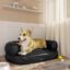 Vidaxl sofá acolchado rectangular negro para perros, , large indicador imagen numero 2