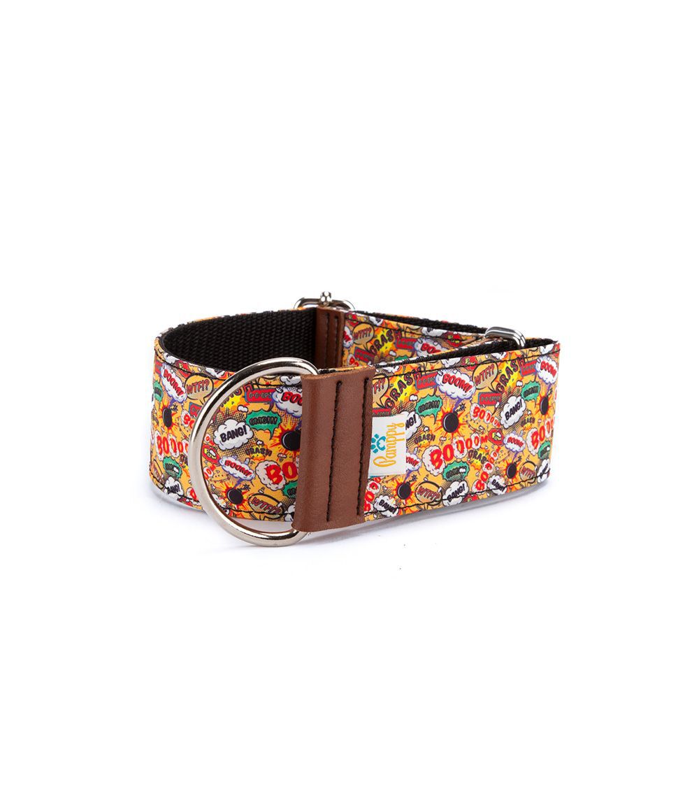 Pamppy galgo speedy c&oacute;mic boom collar regulable amarillo para perros, , large Imagen numero 1