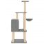 vidaXL Rascador para gatos con postes de sisal gris claro 132 cm, , large indicador imagen numero 3