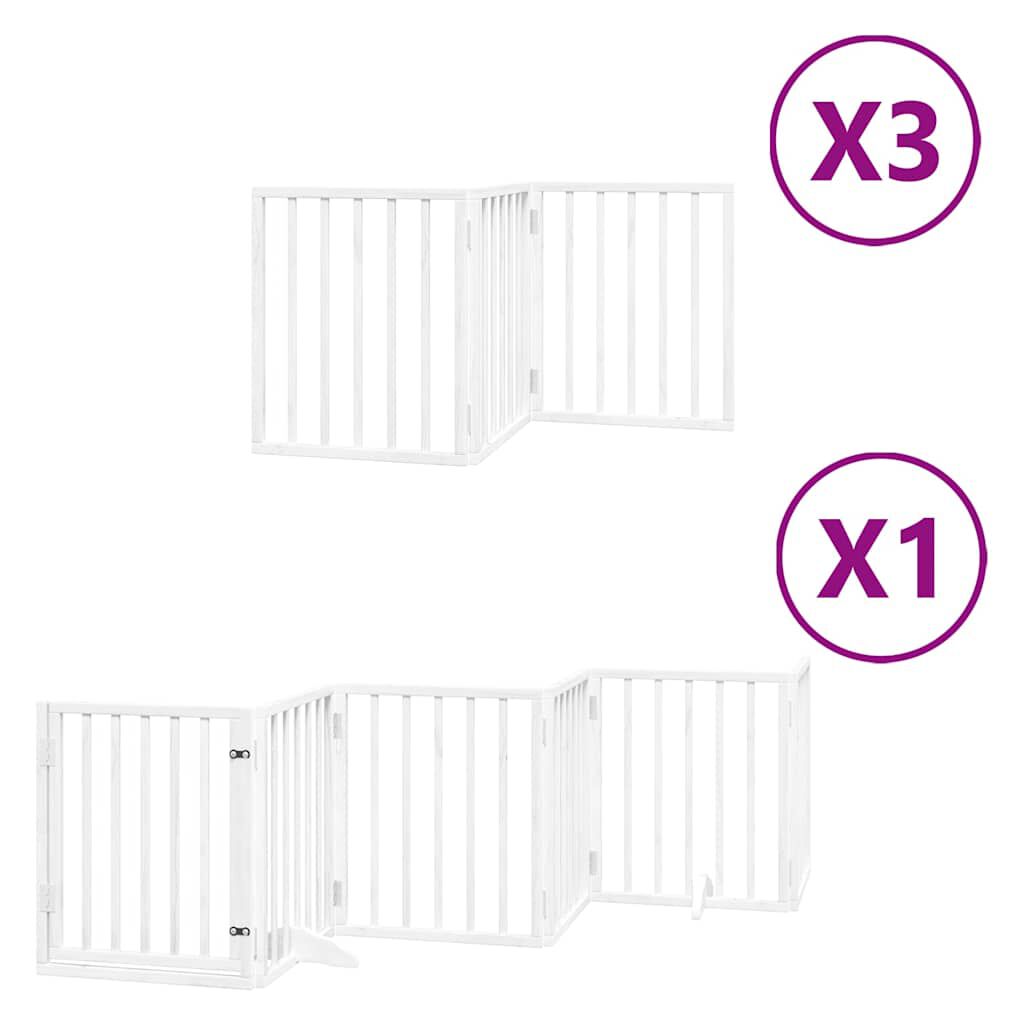 Vidaxl Puerta para Perros Plegable Paneles Puerta para Mascotas Madera de &Aacute;lamo, , large Imagen numero 6