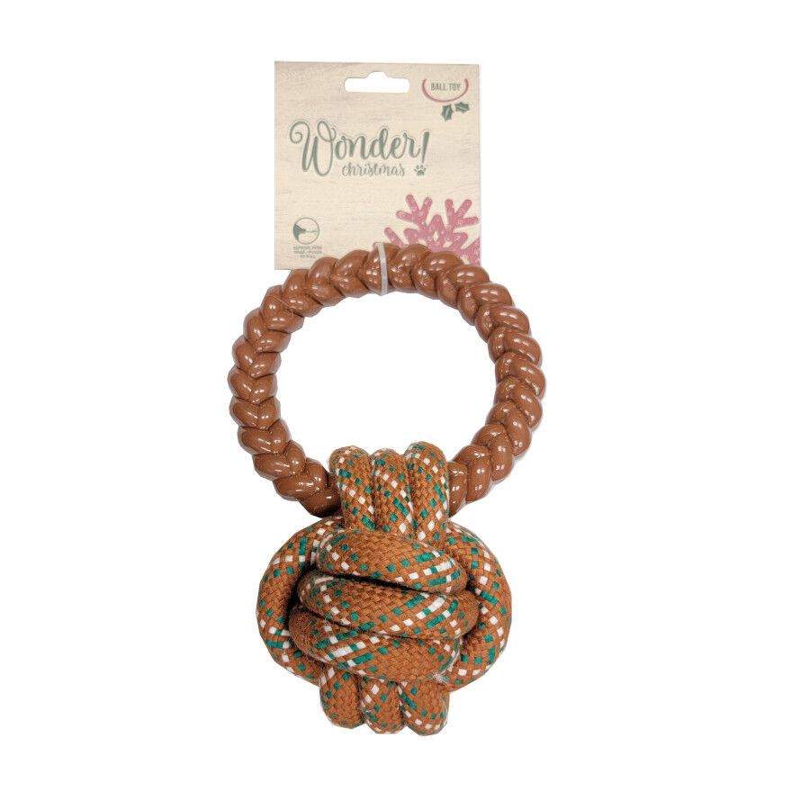 Wonder Christmas Pelota de Cuerda y Mordedor Navide&ntilde;o para perros, , large Imagen numero 6