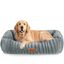 Nobleza Cama para Perro Pequeño, Cama de Perro Lavable, 85x75x20cm para Perros con Suave Relleno de Esponja, Fondo Antideslizante, Funda Extraíble, Gris, , large indicador imagen numero 1