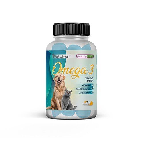 Pet line omega 3 suplemento para pelo sano, fuerte y brillante para mascotas, , large Imagen numero 1