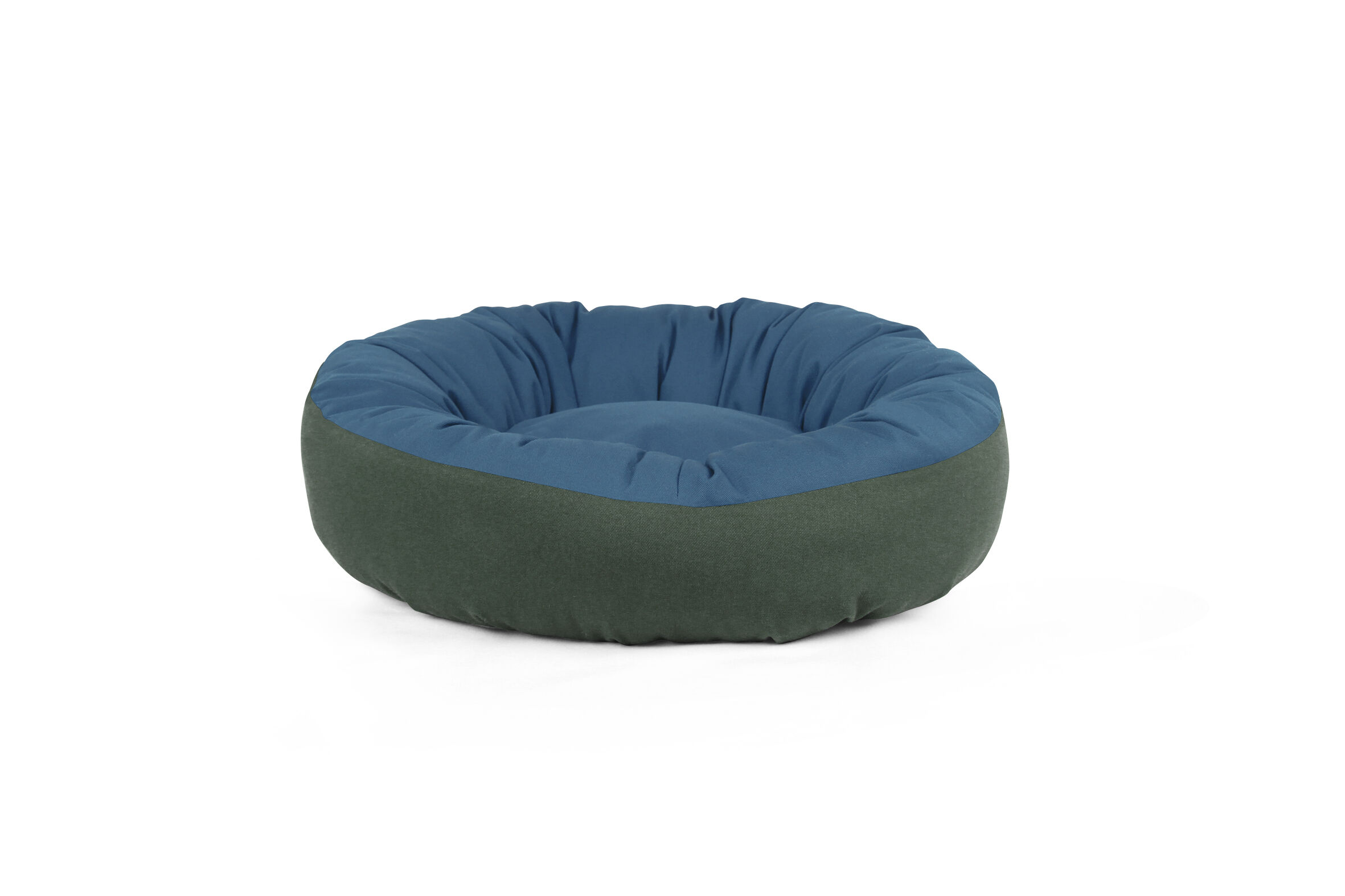 Gauty Cama Redonda para Perros y Gatos  Tela de sarga - Verde y azul, , large Imagen numero 1