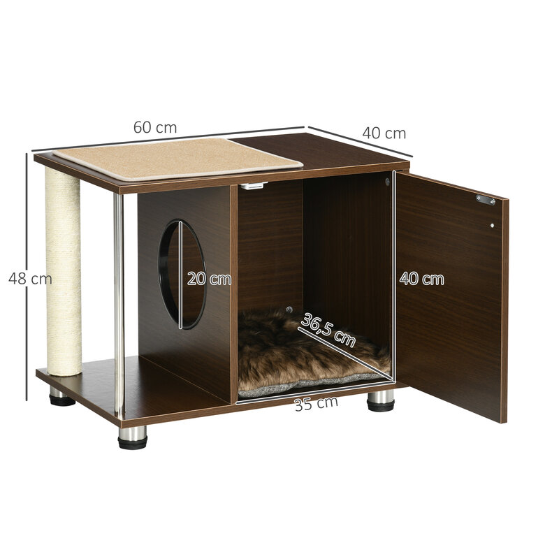 Mueble Arenero Gato PawHut Mueble Arenero Para Gatos En Casa