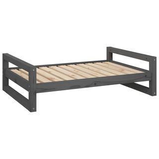 VidaXL Estructura fina cama de madera gris para perros
