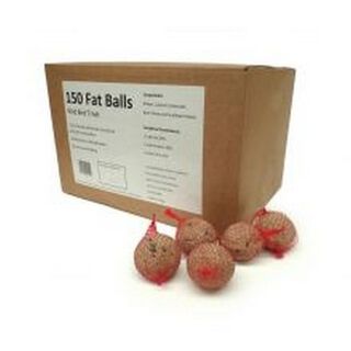 Bolas de sebo con red para pájaros