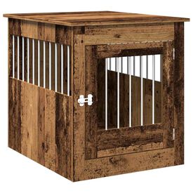 vidaXL Jaula para perros madera de ingeniería madera vieja