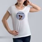 Camiseta para chica rayos personalizable color Blanco, , large image number null