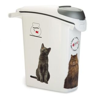 Almacenador de comida para gatos color Blanco