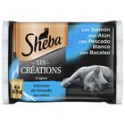 Sheba Craft Collections Pescado sobre en salsa para gatos - Pack 4, , large image number null
