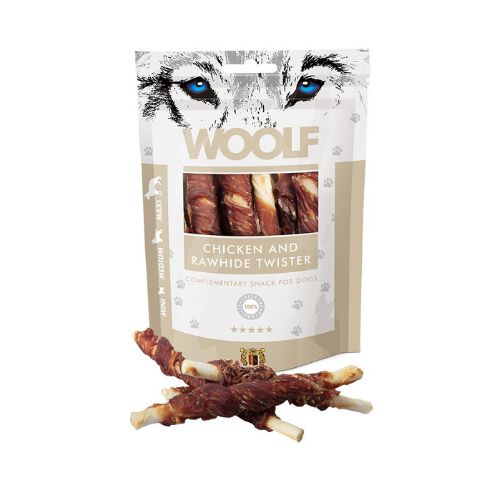 Woolf Palitos Cuero Crudo Y Pollo para perros