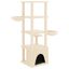 vidaXL Rascador para gatos con postes de sisal color crema 147 cm, , large indicador imagen numero 4