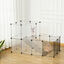 PawHut Jaula para Animales Peque&ntilde;os Parque para Mascotas con 27 Paneles y Forma Personalizable para Cobayas Conejos Chinchillas 140x70x90 cm Transparente, , large indicador imagen numero 2