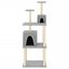 vidaXL Rascador para gatos con postes de sisal gris claro 167 cm, , large indicador imagen numero 2