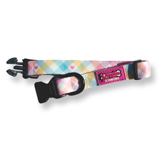 Puppies & Pom Poms Vichy Pastel Collar para perros