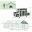PawHut Conjunto de 1 Gallinero de Madera con Bandeja Extraíble y Perchas 147x93,5x89,5 cm y 1 Gallinero para Exterior Grande de Metal Galvanizado 3x6x2 m, , large indicador imagen numero 3
