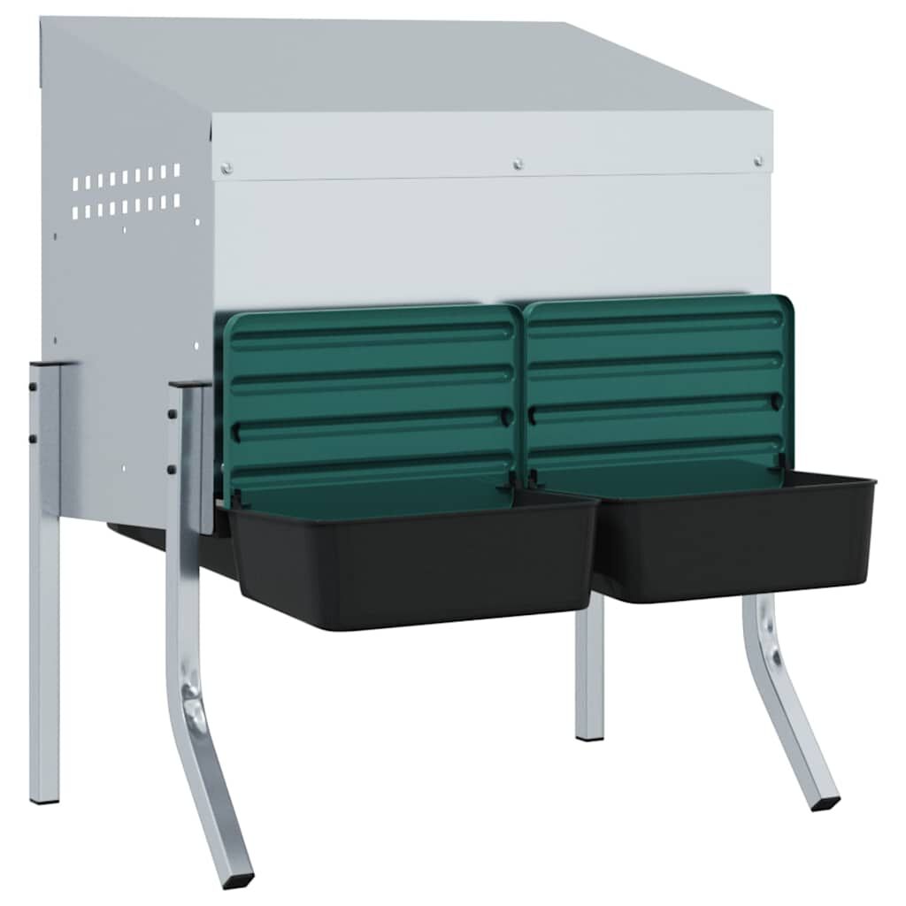 vidaXL Nido para gallinas de acero galvanizado thumbnail