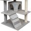VidaXL Rascador con poste de sisal para gatos color Gris, , large indicador imagen numero 4