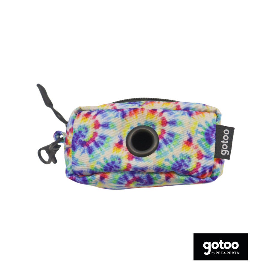 Gotoo Porta bolsas de tela tie dye azul para perros, , large Imagen numero 2