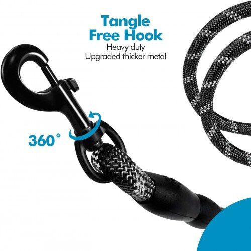 Edipets correa de adiestramiento con mango acolchado negra para perros thumbnail