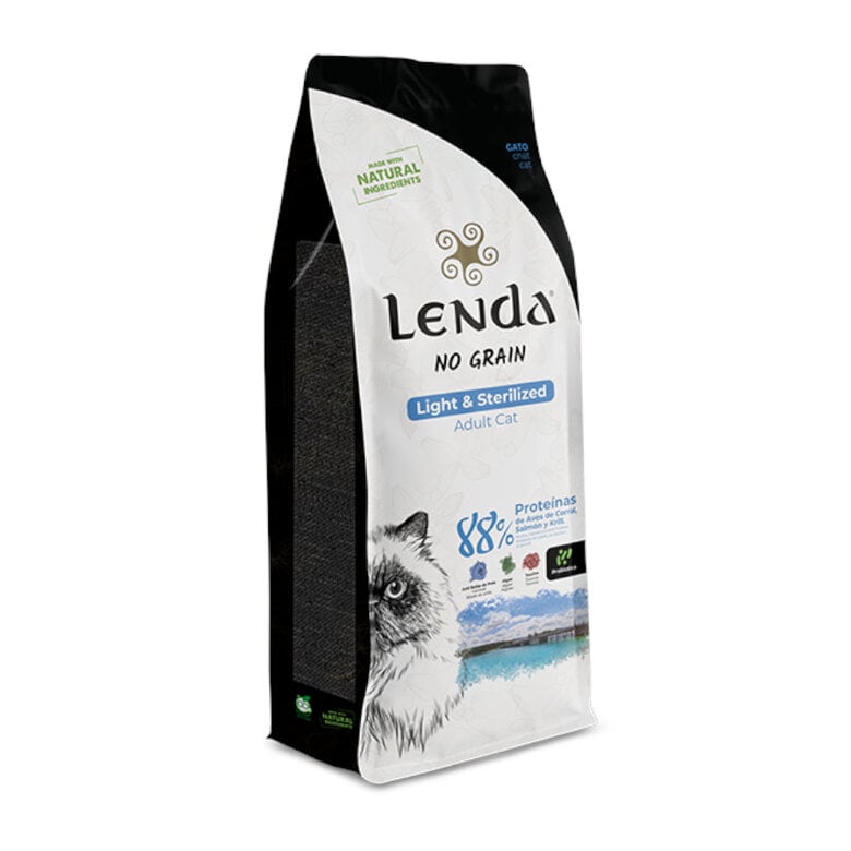 2 kg Lenda No Grain Light & Sterilized Adult pienso para gatos