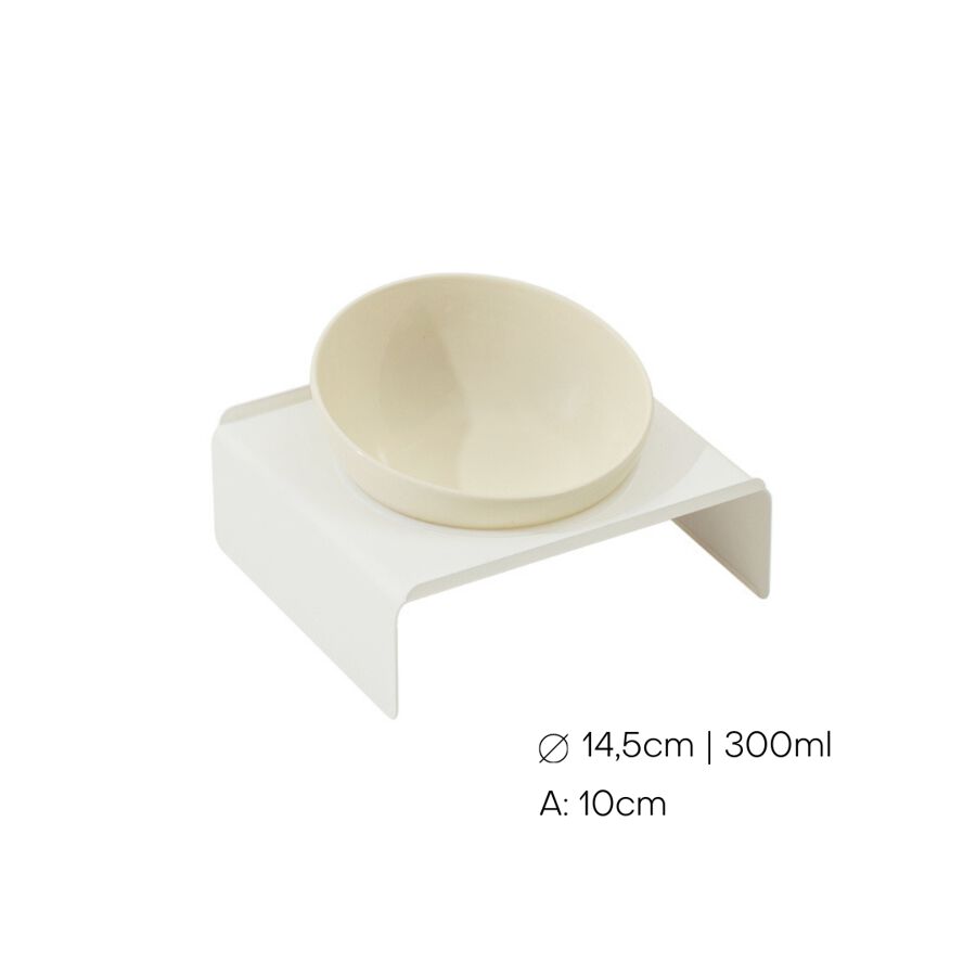Taz&oacute;n Beige con Soporte Blanco Inclinable, , large Imagen numero 2