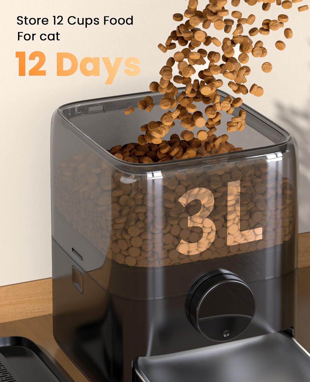 Comedero autom&aacute;tico Oneisall F1 - Dep&oacute;sito de 3 l - Inal&aacute;mbrico, , large Imagen numero 5