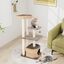COSTWAY Árbol para Gatos, Torre de Totora de 131 CM con Postes de Rascado de Sisal, Percha, Condo, Bola Colgante, Cojines Lavables, Centro de Actividades para Gatos de 4 Capas, Mueble de Escalada para Gatos, , large indicador imagen numero 2