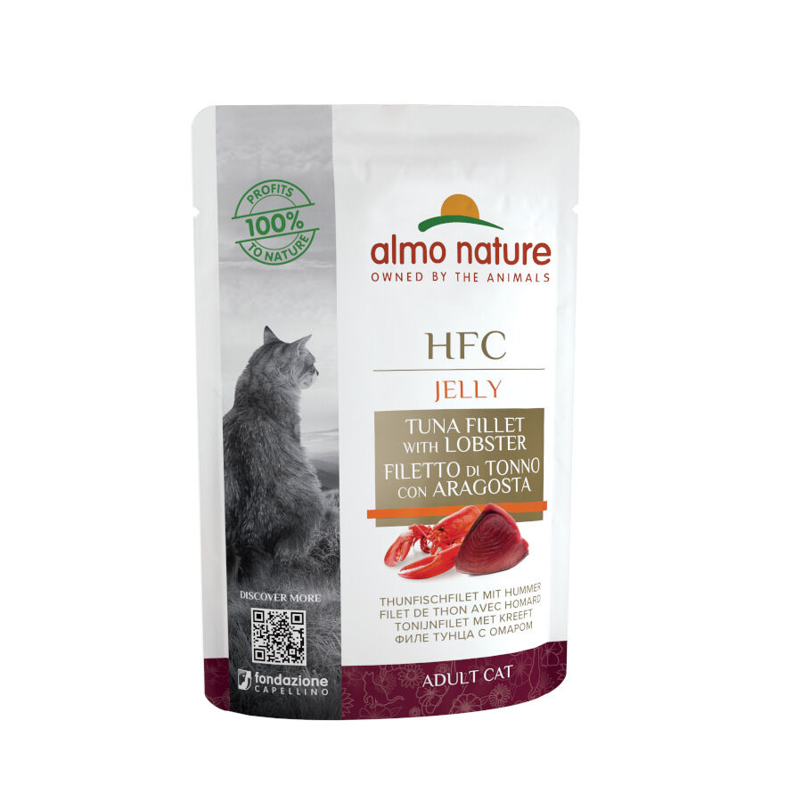 Almo Nature HFC Atún con Langosta en Gelatina sobre para gatos