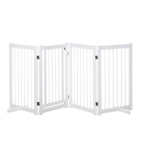 PawHut Barrera blanca Plegable para Perros 