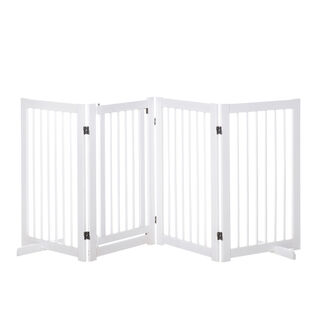 PawHut Barrera blanca Plegable para Perros 