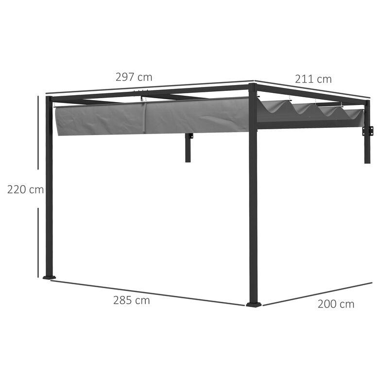 Outsunny Pérgola Gris Oscuro thumbnail