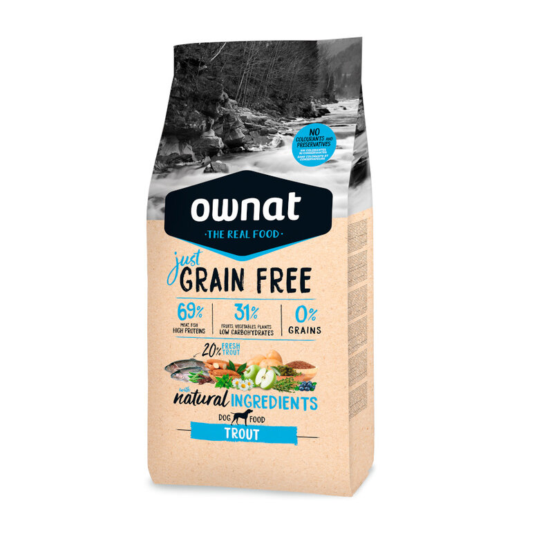 Ownat Just Grain Free Trucha pienso para perros, , large image number null
