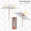Outsunny Sombrilla de Jardín 200x150x235 cm Parasol de Terraza Rectangular Inclinable con Anti-UV Impermeable y Poste de Madera para Playa Patio Crema, , large indicador imagen numero 4
