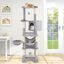 COSTWAY Árbol para Gatos de Múltiples Niveles, Torre de Gatos de 176 cm con Perchero Superior, Cesta Cama, Hamaca, Poste para Rascar, Plataformas, Juguetes Colgantes, Centro de Actividades para Gatos, , large indicador imagen numero 5