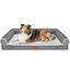 Nobleza Cama Ortopedica para Perros Extra Grande 106x76x20cm, Colchon Perro Lavable con Espuma Viscoelástica, Sofá Perro Desmontable, Color Gris, , large indicador imagen numero 1